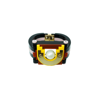 BRACELET MAYA BLACK / YELLOW - Neena Jewellery 