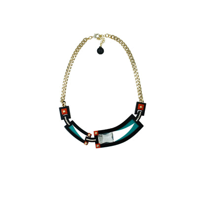 Deco Choker Rectangular Cut Stone